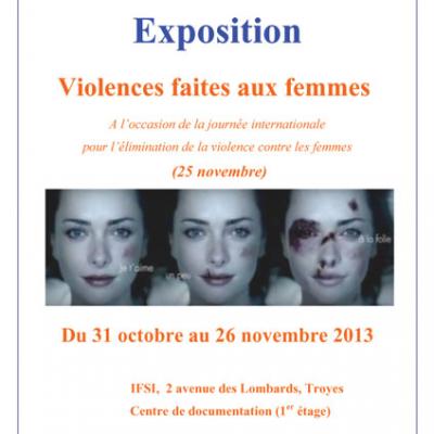 EXPOSITION « LES VIOLENCES FAITES AUX FEMMES » à L’IFSI