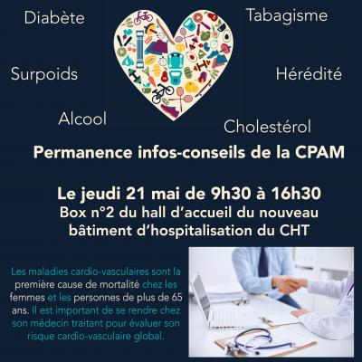 Journée de prévention des maladies cardio-vasculaires, jeudi 21 mai 2015 au CHT