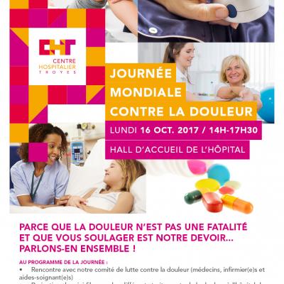 Journée mondiale contre la douleur lundi 16 octobre 2017 au CH de Troyes