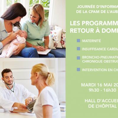 PERMANENCE INFOS-CONSEILS DE LA CPAM DE L'AUBE SUR LES PROGRAMMES DE RETOUR A DOMICILE