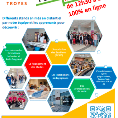 Journée portes ouvertes virtuelle de l’IFSI de Troyes du 2 février 2022 : inscrivez-vous en ligne dès maintenant !