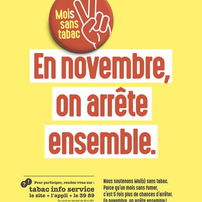 Moi(s) sans tabac : en novembre, on arrête ensemble !