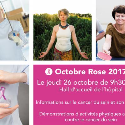 Octobre rose : événement sport et santé jeudi 26 octobre à l'hôpital