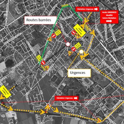 Travaux : infos circulation et accès aux urgences