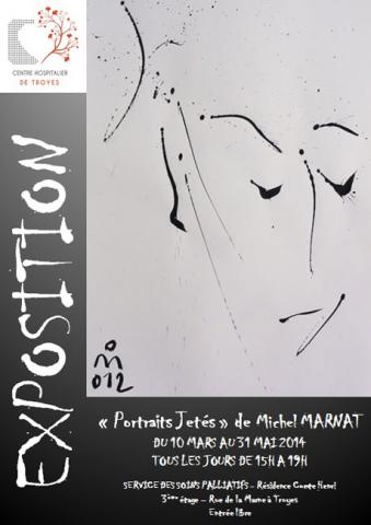 Exposition «Portraits Jetés » de Michel MARNAT au service des  Soins Palliatifs du centre hospitalier de Troyes