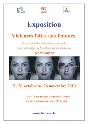 EXPOSITION « LES VIOLENCES FAITES AUX FEMMES » à L’IFSI