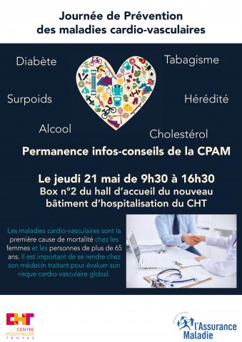 Journée de prévention des maladies cardio-vasculaires, jeudi 21 mai 2015 au CHT