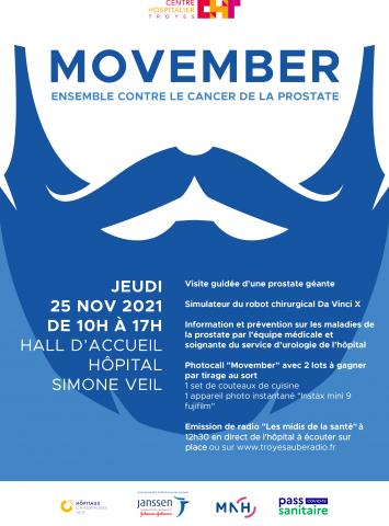 Movember : ensemble contre le cancer de la prostate le jeudi 25 novembre