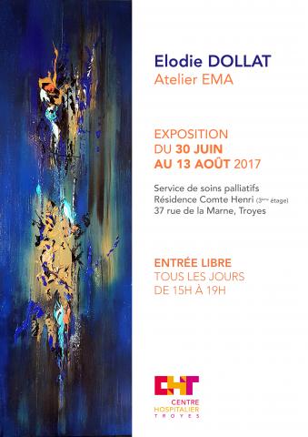 Exposition de peintures d'Elodie Dollat au CH de Troyes du 30 juin au 13 août 2017