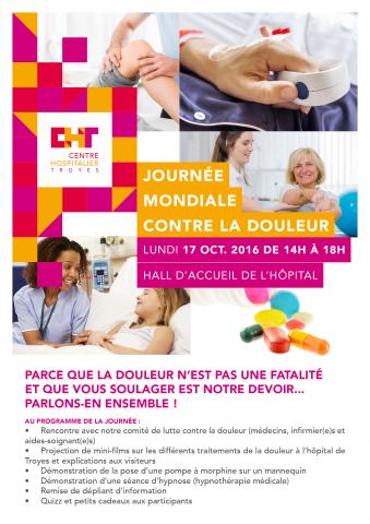 Journée mondiale contre la douleur le 17 octobre au CH de Troyes