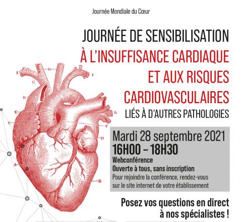 webconférence sur l'insuffisance cardiaque et les risques cardiovasculaires liés à d'autres pathologies