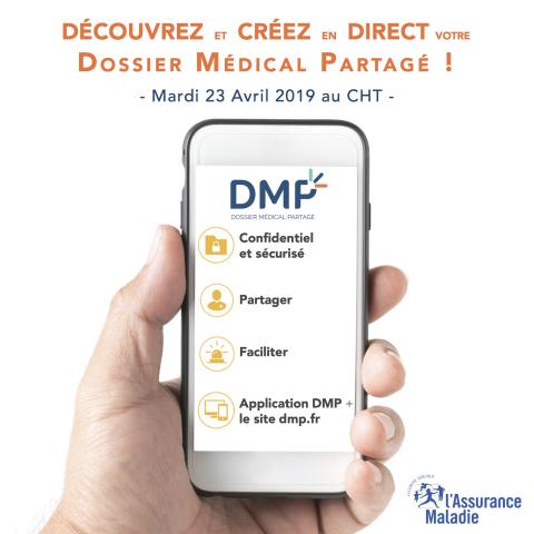 STAND D'INFORMATION SUR LE DMP - MARDI 29 AVRIL 2019 AU CHT