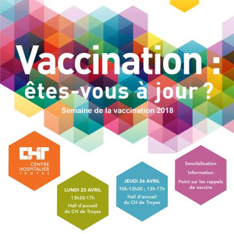 Semaine de la vaccination du 23 au 26 avril 2018
