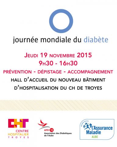 Journée mondiale du diabète : information et dépistage jeudi 19 novembre 2015 au CHT