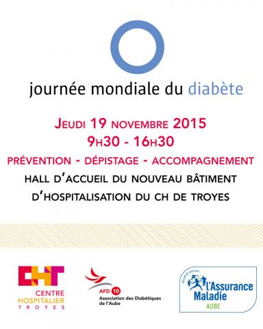 Journée mondiale du diabète : information et dépistage jeudi 19 novembre 2015 au CHT